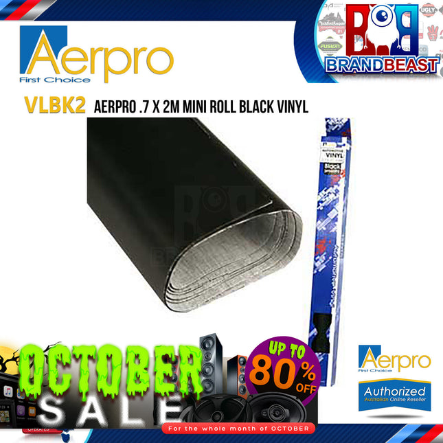 Aerpro VLBK2 .7 X 2M Mini Roll Black Vinyl