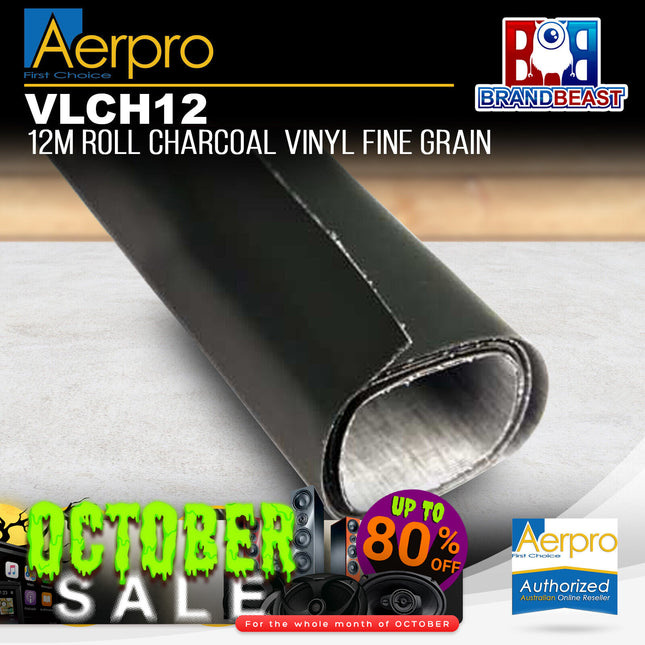 Aerpro VLCH12 12m Roll Charcoal Vinyl Fine Grain