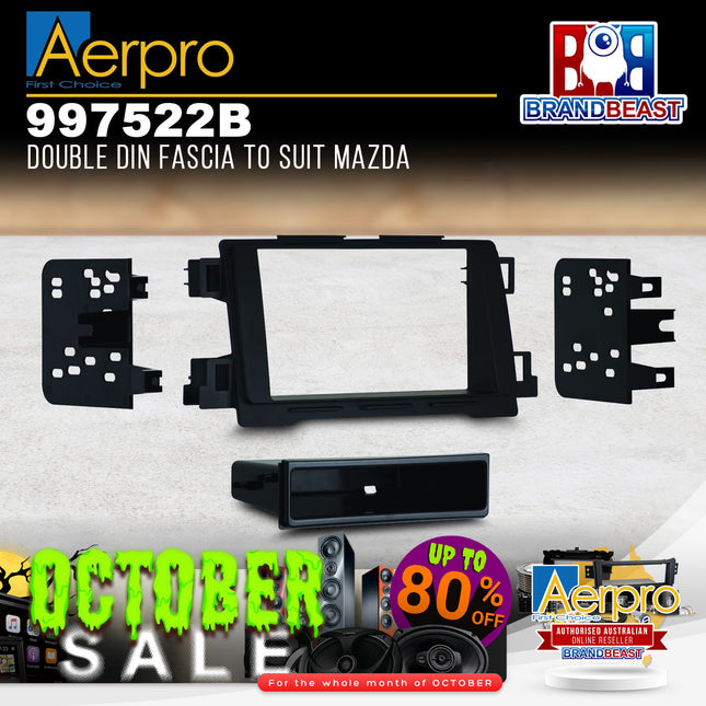 Aerpro 997522B Single/Double DIN Facia Kit to Suit Mazda Vehicles