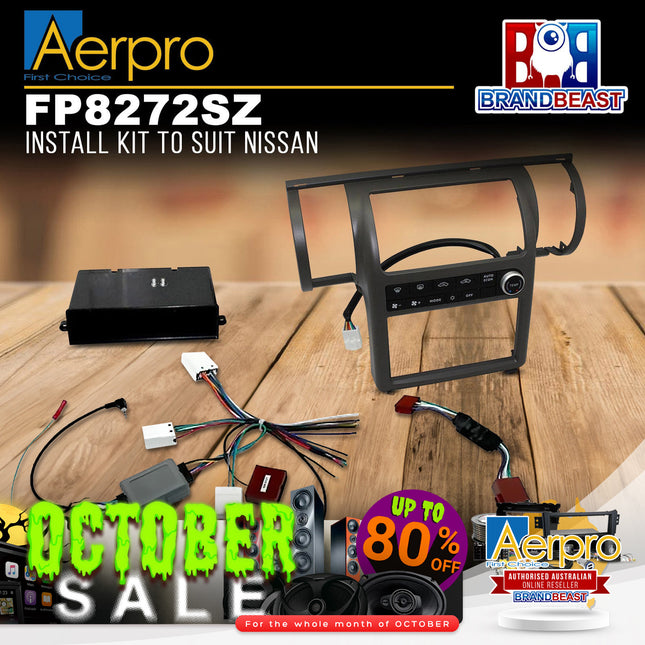 Aerpro FP8272SZ Single/Double DIN Gunmetal Grey Install Kit Suit Nissan Skyline