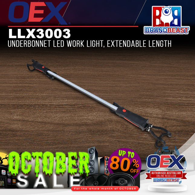 OEX LLX3003 Underbonnet LED Work Light Extendable Length