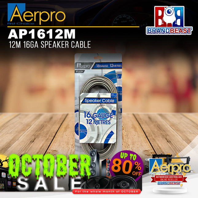 Aerpro AP1612M 12M 16GA Speaker Cable