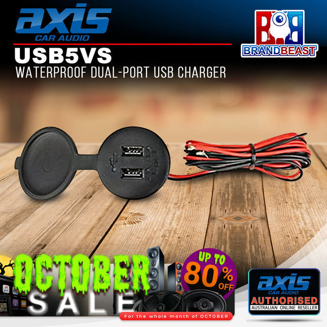 Axis USB5VS Waterproof Dual-Port USB Charger