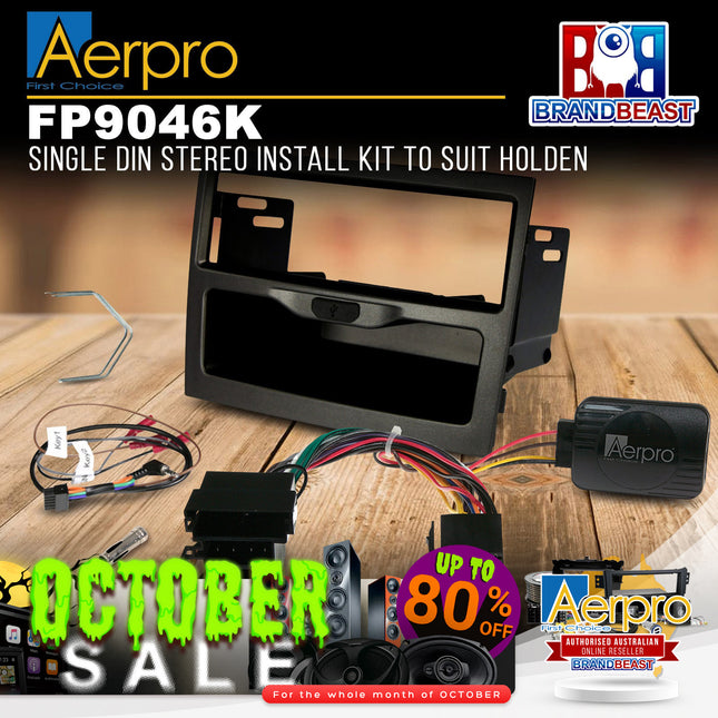 Aerpro FP9046K Single DIN Install Black Kit Suit Select Holden Vehicles