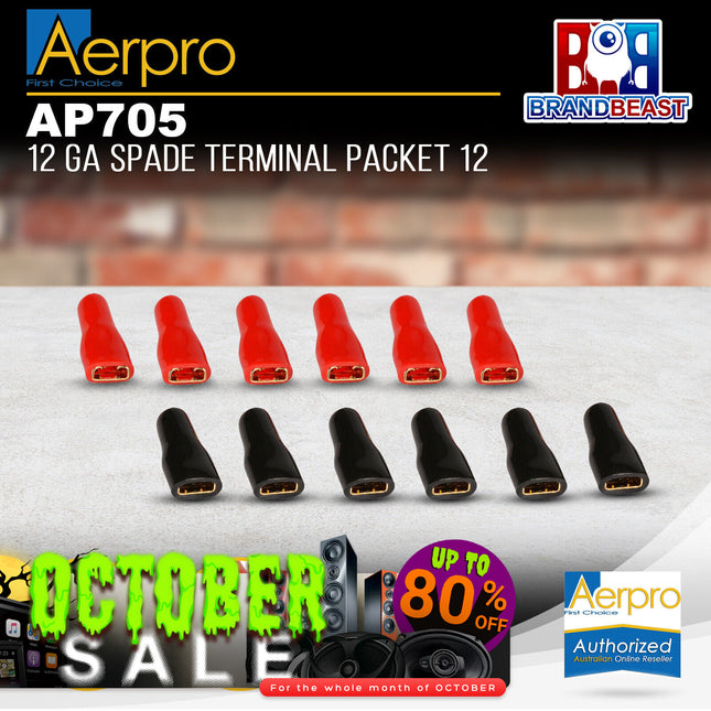 Aerpro AP705 12 Gauge Spade Terminal Packet of 12