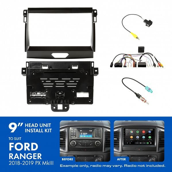 Aerpro AKFO4 9" Install Kit Suit Ford Ranger 2018 - 2019
