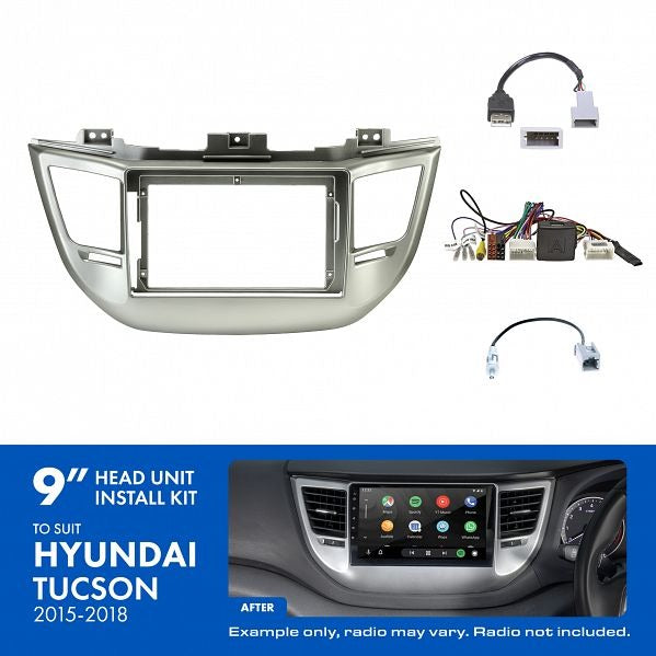 Aerpro AKHY11 9" Install Kit Suit Hyundai Tucson 2015 - 2018