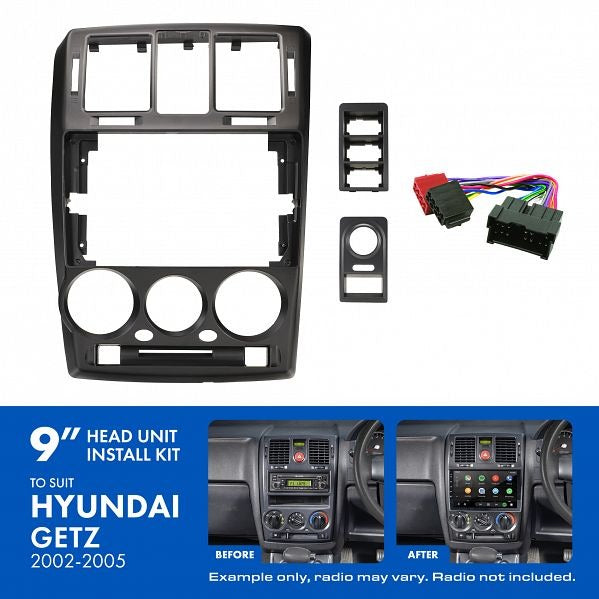 Aerpro AKHY15 9" Install Kit Suit Hyundai Getz 2002 - 2005