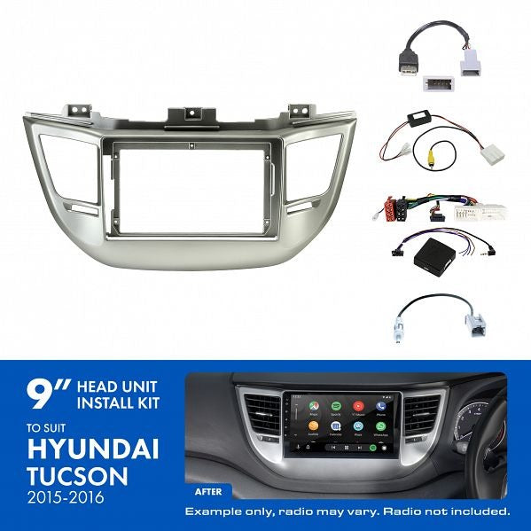 Aerpro AKHY18 9" Install Kit Suit Hyundai Tucson 2016 - 2017