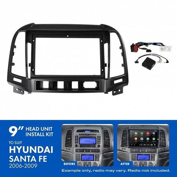 Aerpro AKHY19 9" Install Kit Suit Hyundai Santa Fe 2006 - 2009