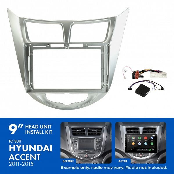 Aerpro AKHY22 9" Install Kit Suit Hyundai Accent 2011 - 2015