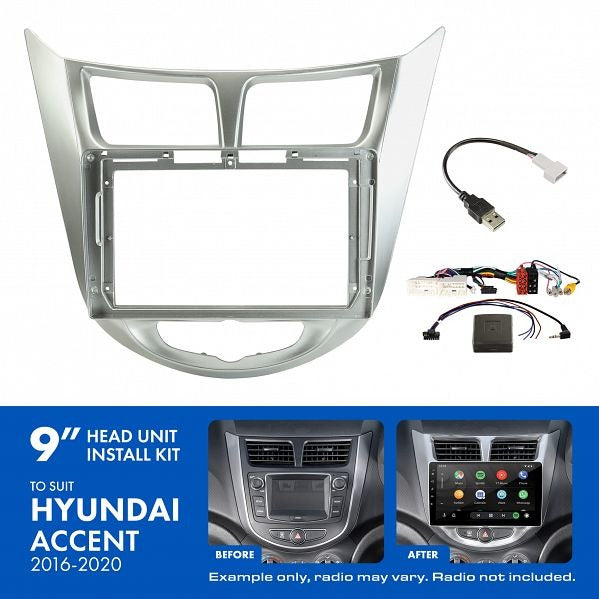 Aerpro AKHY23 9" Install Kit Suit Hyundai Accent 2016 - 2020