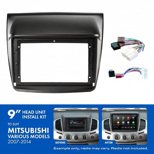 Aerpro AKMB23 9" Install Kit Suit Mitsubishi Triton 2007 - 2014