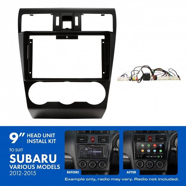 Aerpro AKSU2 9" Install Kit Suit Subaru 2012 - 2015