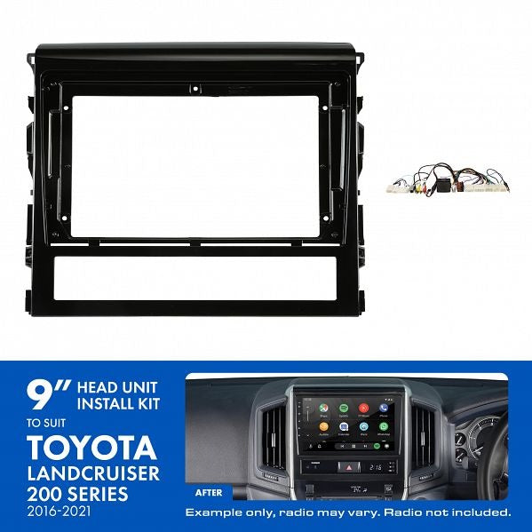 Aerpro AKTO26 9" Install Kit Suit Toyota LandCruiser 200 Series 2015 - 2021