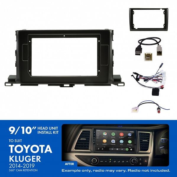 Aerpro AKTO38 9/10" Install Kit Suit Toyota Kluger 2014 - 2019