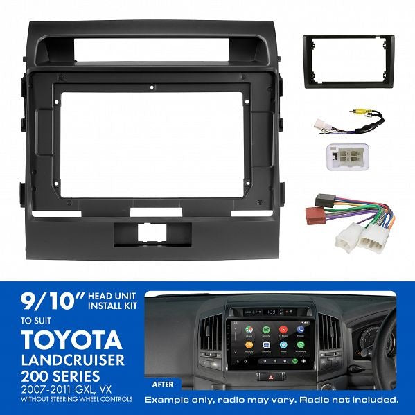 Aerpro AKTO41 9/10" Install Kit Suit Toyota LandCruiser 200 2012 - 2021