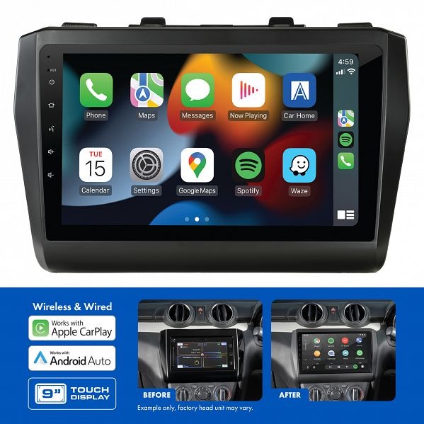 Aerpro AMASZ6 | 9" Multimedia Receiver Suit Suzuki Swift 2017 - ON