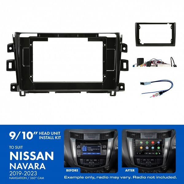 Aerpro AKNI14 | 9/10" Install Kit | Suit Nissan Navara 2019 - 2023 (Compatible With Pioneer DMH-AP6650BT & Kenwood DMX80AX)