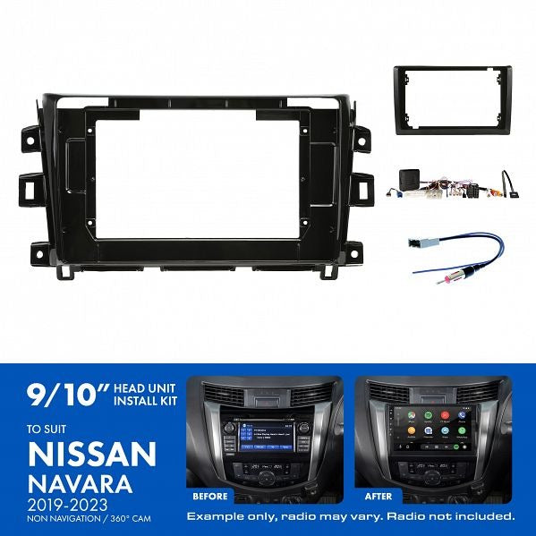Aerpro AKNI15 | 9/10" Install Kit | Suit Nissan Navara 2019 - 2023 (Compatible With Pioneer DMH-AP6650BT & Kenwood DMX80AXS)