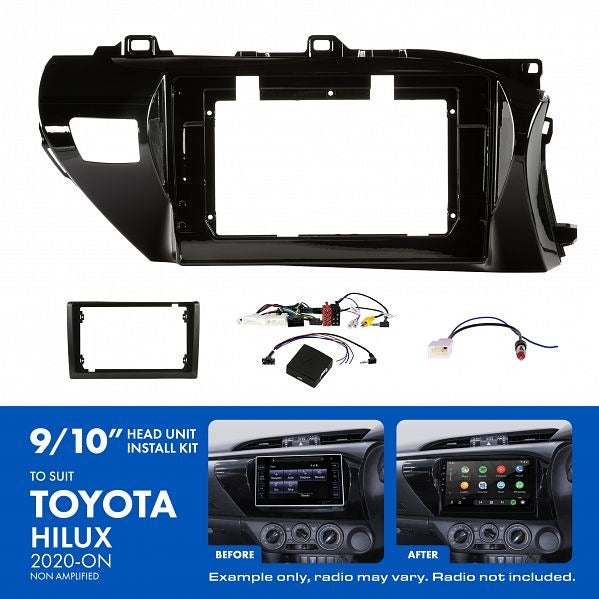 Aerpro AKTO3 | 9/10" Install Kit | Suit Toyota Hilux 2020 - ON (Compatible With Pioneer DMH-AP6650BT & Kenwood DMX80AXS)