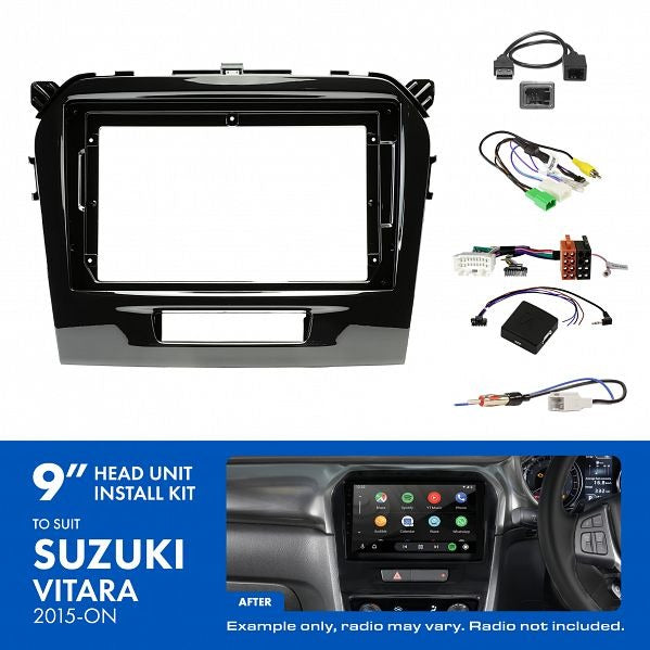 Aerpro AKSZ5 | 9" Install Kit Suit Suzuki Vitara 2015 (Compatible With Pioneer DMH-AP6650BT & Kenwood DMX80AXS)
