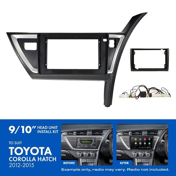 Aerpro AKTO39 | 9/10" Install Kit Suit Toyota Corolla Hatch 2012 - 2015 (Compatible With Pioneer DMH-AP6650BT & Kenwood DMX80AXS)