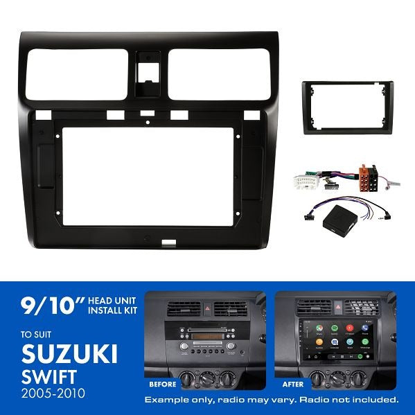 Aerpro AKSZ1 | 9/10"Install Kit Suit Suzuki Swift 2005 - 2010 (Compatible With Pioneer DMH-AP6650BT & Kenwood DMX80AXS)