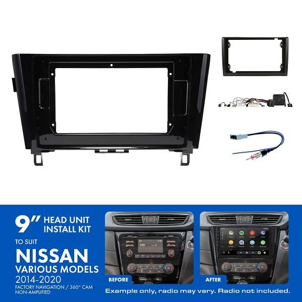 Aerpro AKNI5 | 9/10" Install Kit | Suit Model Nissan 2014 - 2020 (Compatible With Pioneer DMH-AP6650BT & Kenwood DMX80AXS)