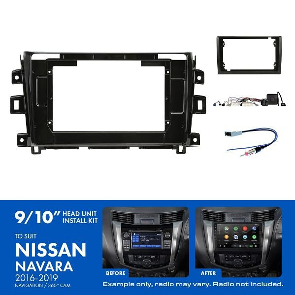 Aerpro AKNI3 | 9/10" Install Kit | Suit Nissan Navara 2018 - 2019 (Compatible With Pioneer DMH-AP6650BT & Kenwood DMX80AXS)