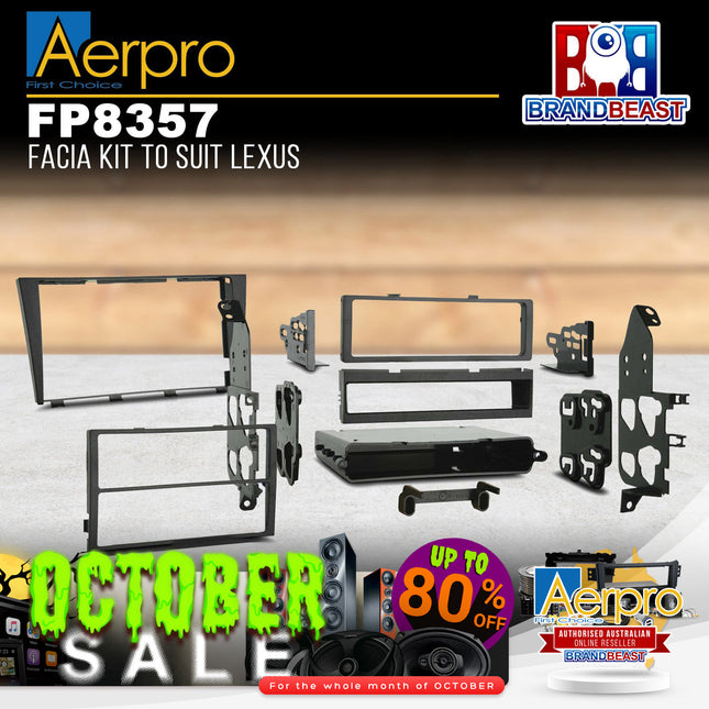 Aerpro FP8357 Single/Double DIN Matte Black Facia Kit Suit Lexus IS200/IS300