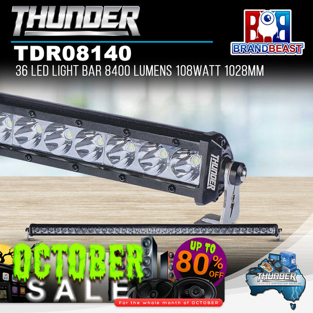 Thunder TDR08140 12/24V 36 LED 108W Spot Beam LED Driving Light Bar