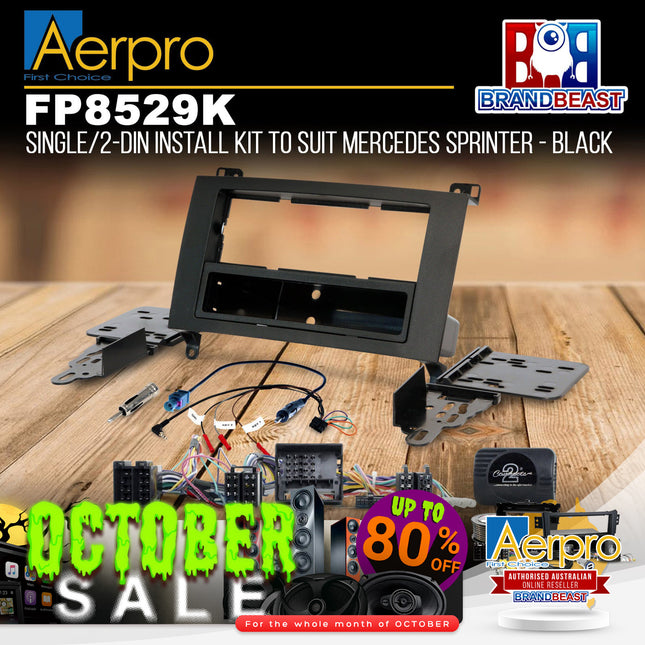 Aerpro FP8529K Single/Double DIN Black Install Kit Suit Mercedes Sprinter