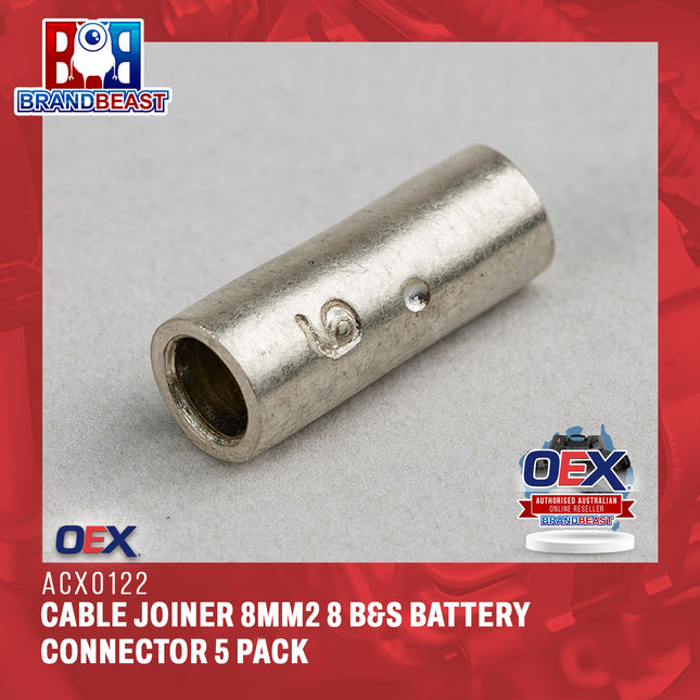 OEX ACX0122 Cable Joiner 8mm2 8 B&S Battery Connector 5 Pack