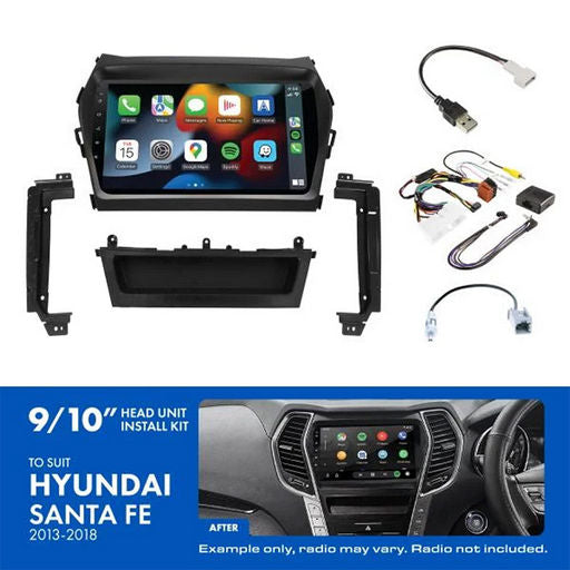 Aerpro AMAHY25 9″ Multimedia Receiver for Hyundai Santa Fe 2013-2018 – Wireless CarPlay & Android Auto Upgrade