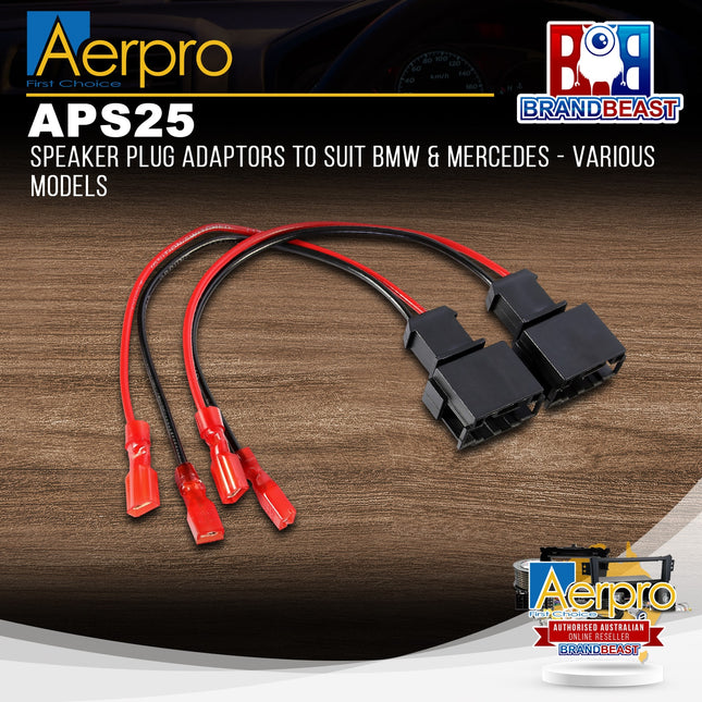 Aerpro APS25 Speaker Plug Adaptors to Suit BMW & Mercedes - Various Models