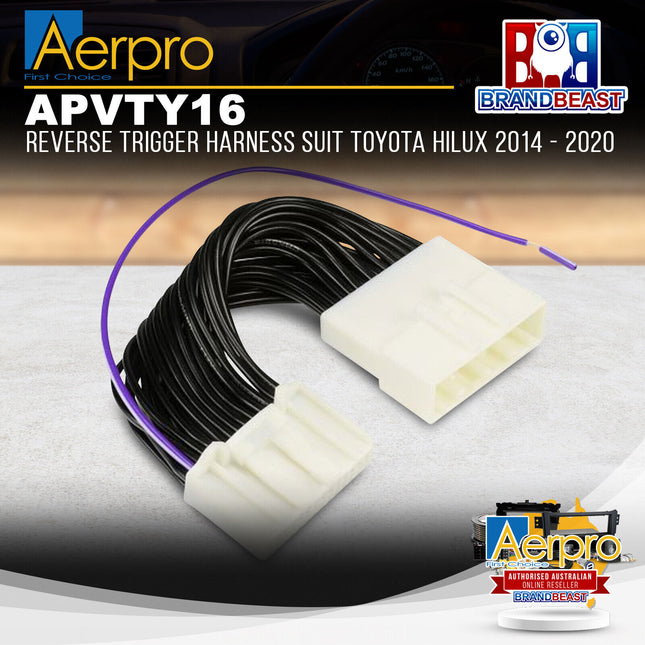 Aerpro APVTY16 Reverse Trigger Harness Suit Toyota Hilux 2012 - 2020