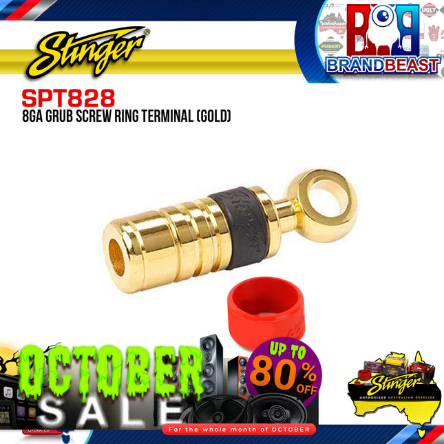 Stinger SPT828 8GA Grub Screw Gold Ring Terminal