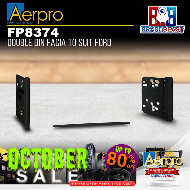 Aerpro FP8374 Double DIN Black Facia Kit Suit Ford Various Models
