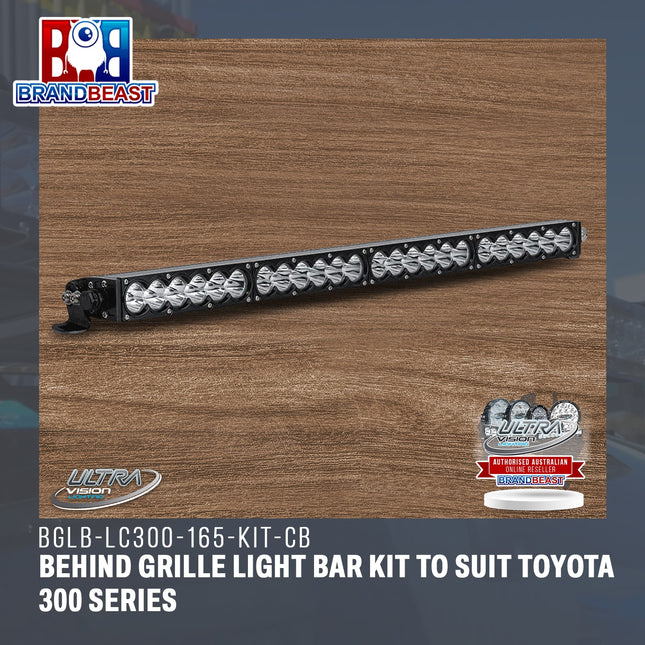 Ultra Vision Lighting BGLB-LC300-165-KIT-CB Behind Grille Light Bar Kit To Suit Toyota 300 Series