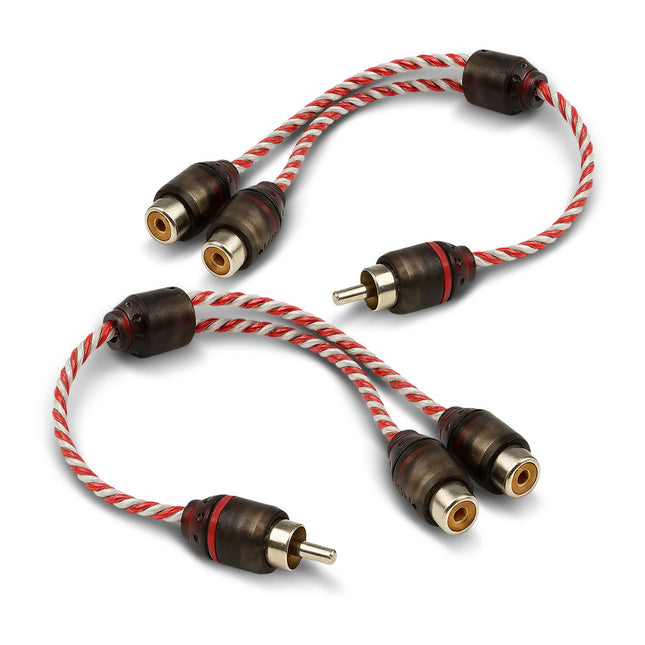 DNA BRCA421R Bulk 1 Male RCA to 2 Female RCA Y-Split Pro Spec Interconnect Audio Cable