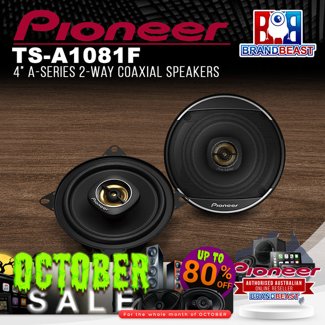 Pioneer TS-A1081F 4" A-Series 2-Way Coaxial Speakers