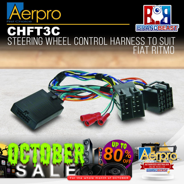 Aerpro CHFT3C Steering Wheel Control Harness to Suit Fiat Ritmo 2007-On
