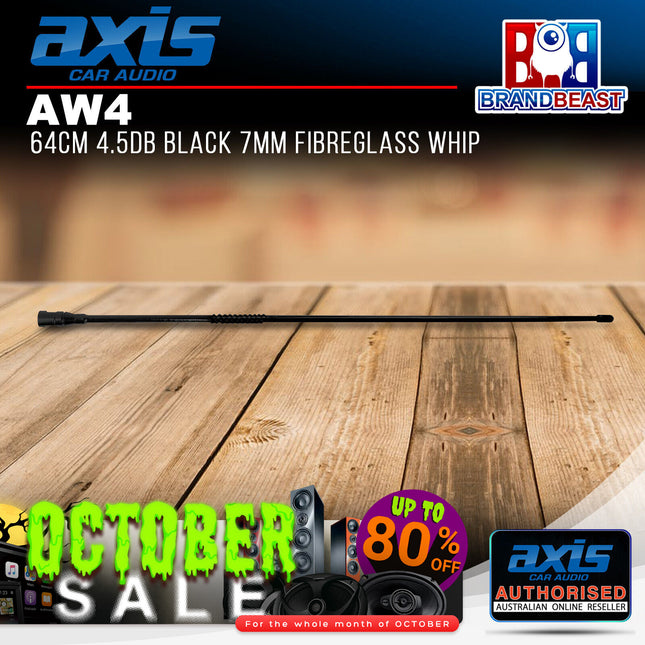 Axis AW4 4.5db Black 7mm Fibreglass Whip 64cm