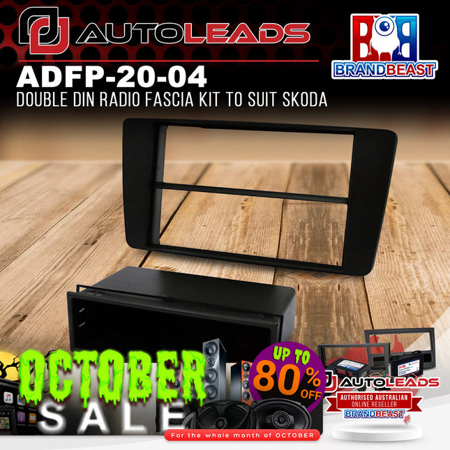 Autoleads ADFP-20-04 Double DIN Radio Fascia Kit To Suit Skoda