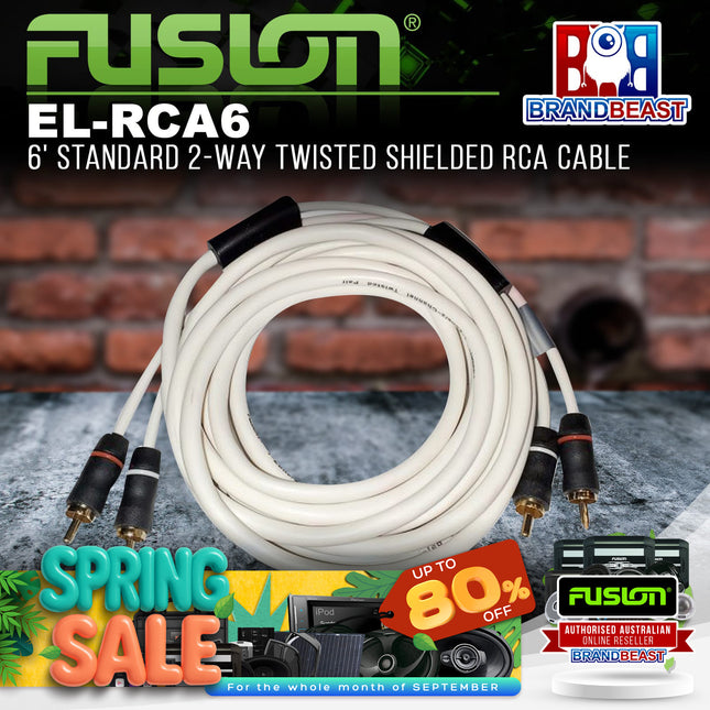 Fusion EL-RCA6 RCA Cables 2 Channel 6 ft (1.83 m) Cable