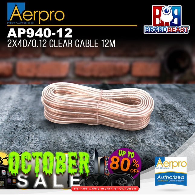 Aerpro AP940/12 12m 2X40/0.12 Speaker Cable