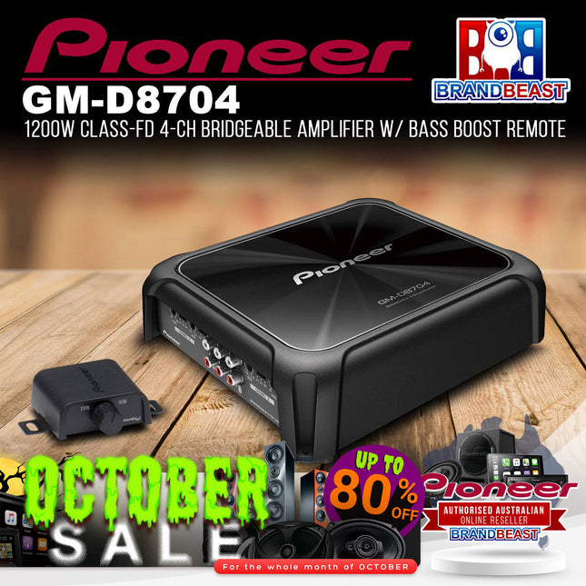 Pioneer GM-D8704 1200W Class-FD 4-Channel Bridgeable Amplifier