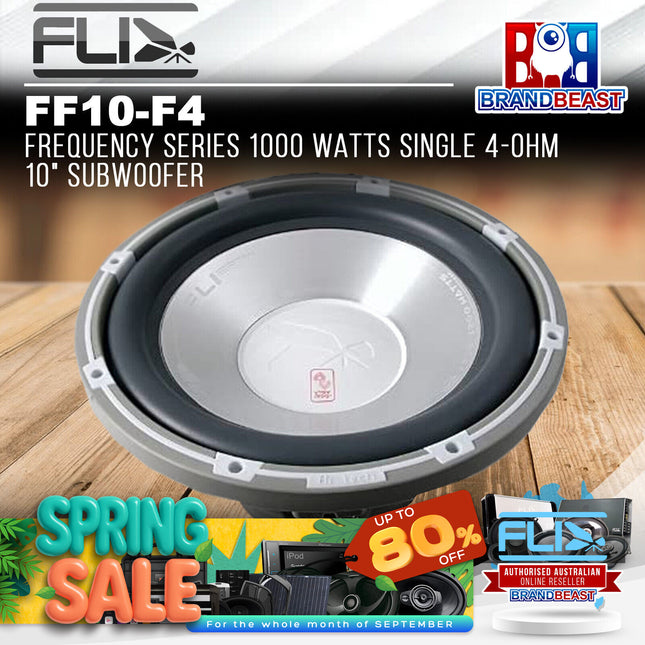 FLI FF10-F4 Frequency Series 1000 Watts Single 4-Ohm 10" Subwoofer