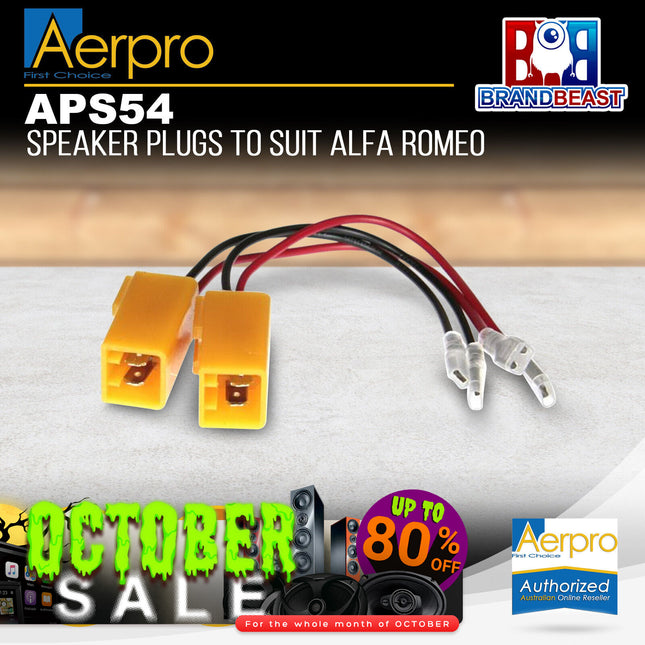 Aerpro APS54 Factory Speaker Adaptor Suits Alfa Romeo/Peugeot